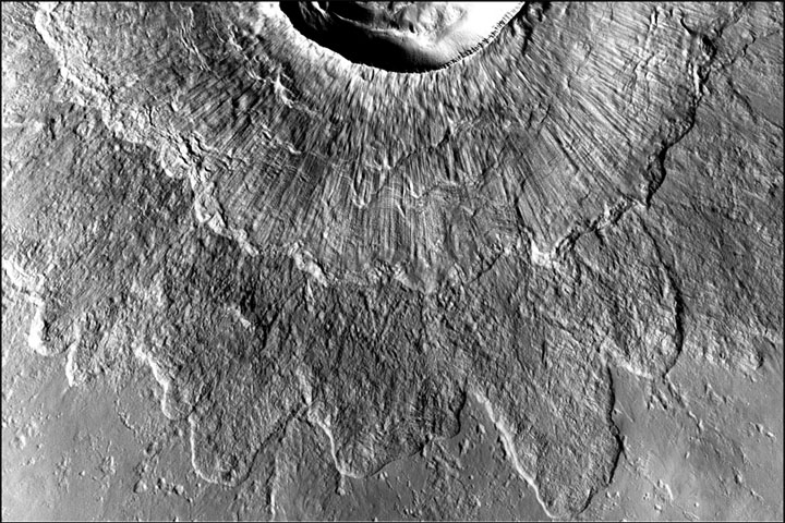 Mars Landslides Spawned By Weird Double-Layered Craters